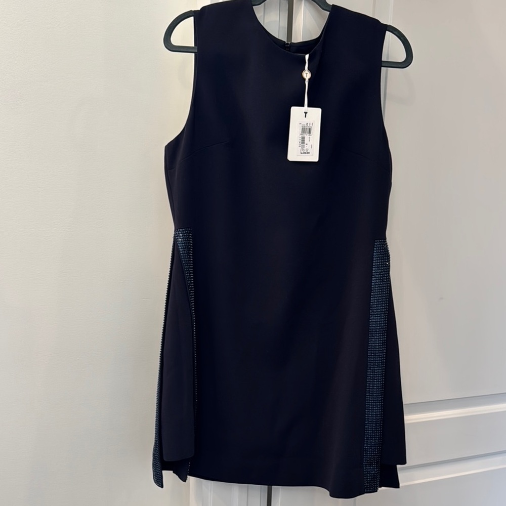 Ted Baker London Navy Sleeveless Sheath Mini Dress